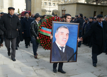 Farewell ceremony for people’s poet Zalimkhan Yagub.  Baku. Azerbaijan, 11 Jan. 2016